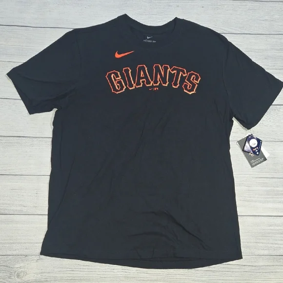 Nike San Francisco Giants Brandon Belt T-Shirt Black/Orange Size XL NWT - Picture 1 of 11